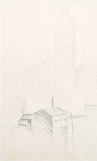 #430 ~ FitzGerald - Untitled - Buildings and Water