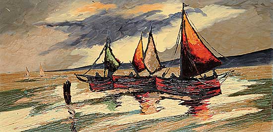 #456 ~ Kovacs - Untitled - Fishing Boats at Dock