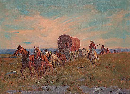 #521 ~ Schintz - Untitled - The Wagon Train