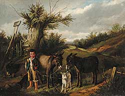 #214 ~ Haddon - Untitled - Boy with Donkeys on a Path
