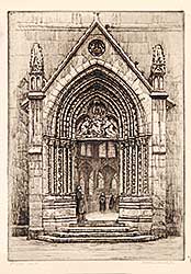 #402 ~ Armington - Entree de l'Eglise Saint Severin, Paris  #6th state 1 print