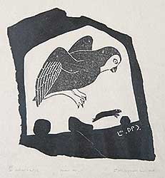 #451 ~ Inuit - White Owl and Lemming  #24/30