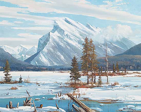 #29 ~ Crockford - Mt. Rundle, Spring Breakup, West of Banff, Alberta