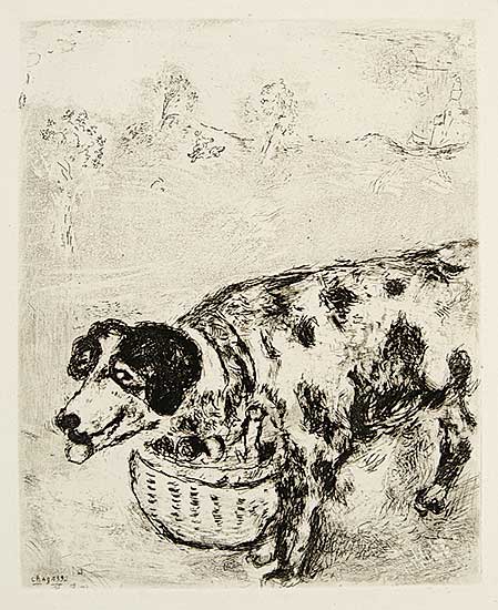 #311 ~ Chagall - Le chien qui porte a son cou le dine de son maitre