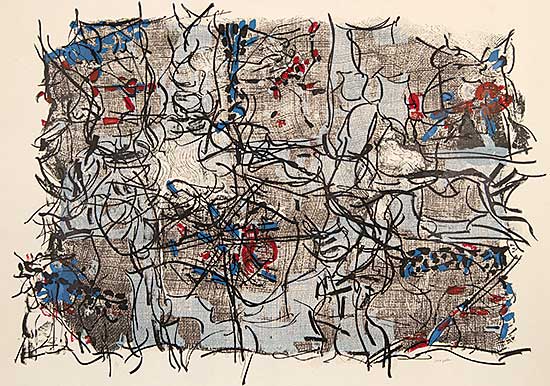 #339 ~ Riopelle - Untitled - Jute IV  #47/75