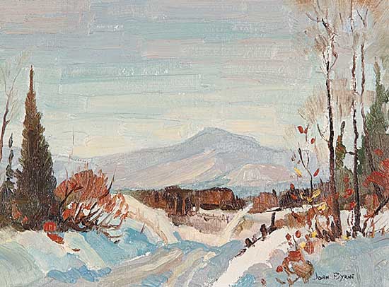 #409 ~ Byrne - Untitled - Winter Road to the Mountains