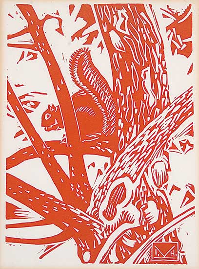 #457 ~ Kerr - Untitled - Squirrel in Tree