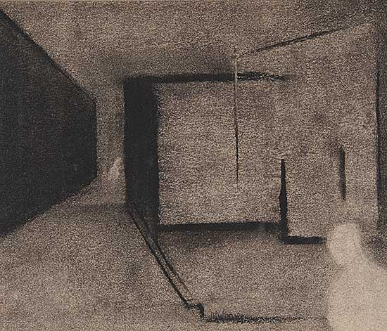 #490 ~ Pavelic - Untitled - Figure In A Room