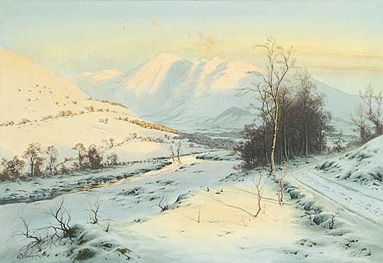 #684 ~ Thompson - Tinted with the Glow of Eventide, Skiddaw and the Veil of Keswick from above the Naddle Valley