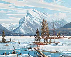 #29 ~ Crockford - Mt. Rundle, Spring Breakup, West of Banff, Alberta