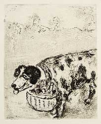 #311 ~ Chagall - Le chien qui porte a son cou le dine de son maitre