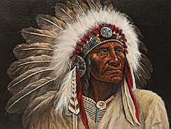 #522 ~ Taylor - Untitled - Indigenous Chief