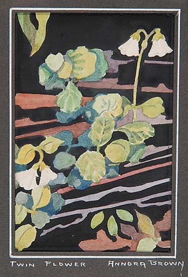 #17 ~ Brown - Twin Flowers