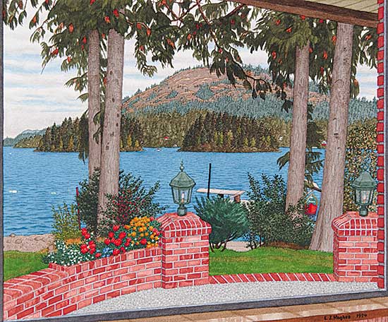 #56 ~ Hughes - Looking North from a Patio, Shawnigan Lake
