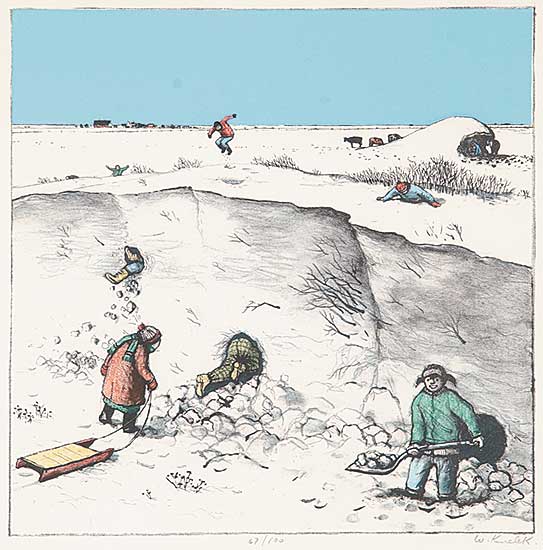 #65 ~ Kurelek - Snow Fun  #67/100