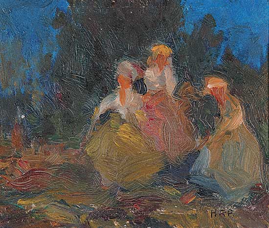 #86 ~ Perrigard - Three Girls at a Picnic