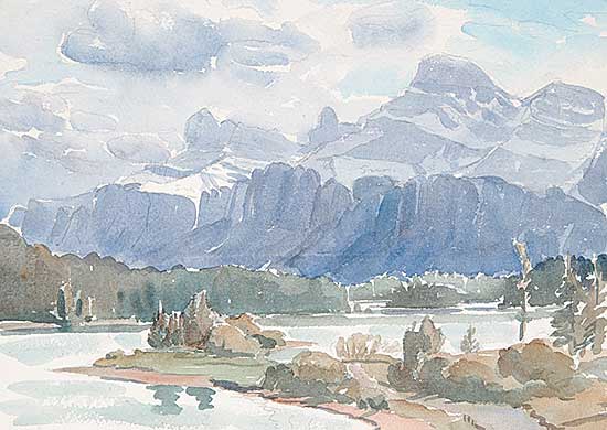 #101 ~ Shelton - Untitled - Clouds over Mountain Range