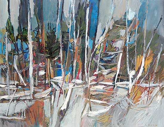 #105 ~ Smith - Untitled - Abstract Forest Scene