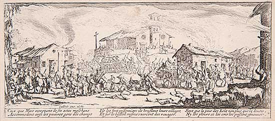 #205 ~ Callot - Les grandes miseres de la guerre - Plundering and Burning a Village