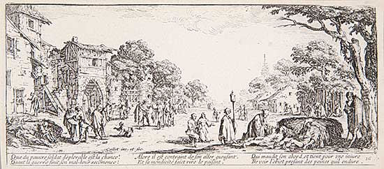 #206 ~ Callot - Les grandes miseres de la guerre - Dying Soldiers By the Roadside