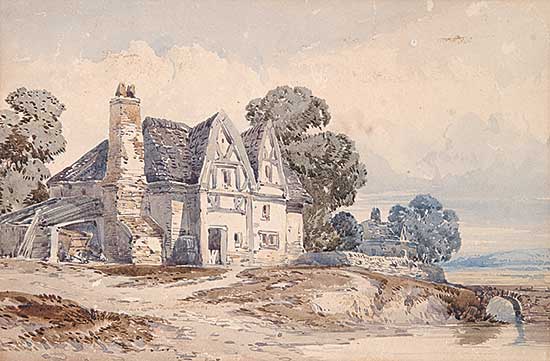 #209 ~ Fielding - Untitled - Manor House and Bridge