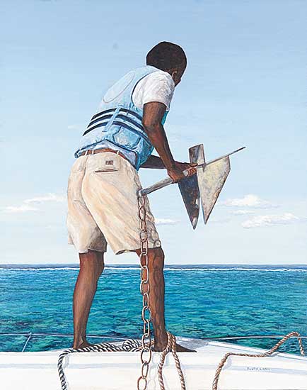 #523 ~ Hall - Approaching the Reef, Belize