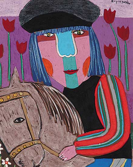 #535 ~ Kupczynski - Untitled - Fanciful Girl with Horse