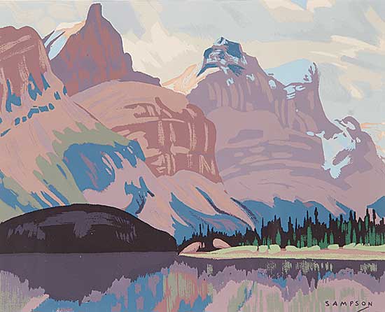 #554 ~ Sampson - Untitled - Lake in the Rockies
