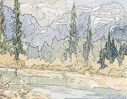 #546 ~ Millard - Kananaskis River Sketches near the Beaver Pond