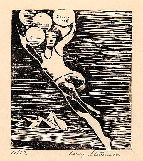 #48 ~ Stevenson - Untitled - Girl with Balloons  #11/12