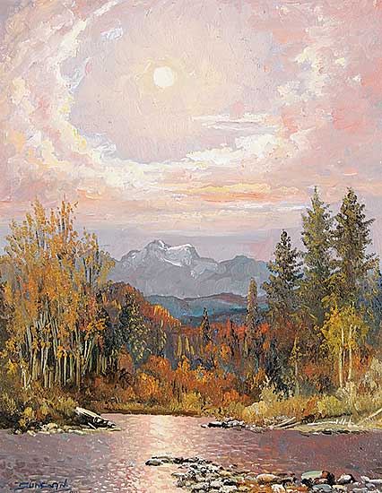 #25 ~ Crockford - Misty Evening Along the Highwood West of Longview, Alta