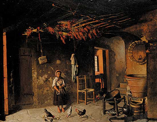 #207.1 ~ Foss - Untitled - Feeding the Chickens