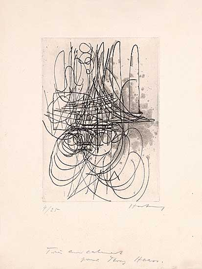 #310.1 ~ Hartung - Untitled - Abstract Lines  #4/25