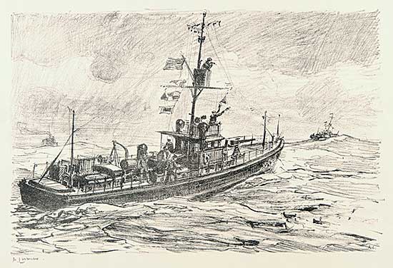 #565 ~ Lismer - Minesweepers at Sea [Submarine Chasers RNCVR]