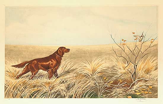 #588 ~ Riabouchine - Untitled - Pointer and Bird