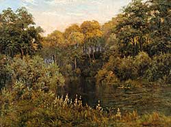 #223 ~ Thompson - Evening Light, A Silent Pool on the River Cocker, Near Lowiswater