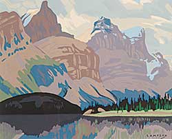 #60 ~ Sampson - Untitled - Mountains and Lake