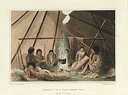 #212 ~ Hood - Interior of a Cree Indian Tent