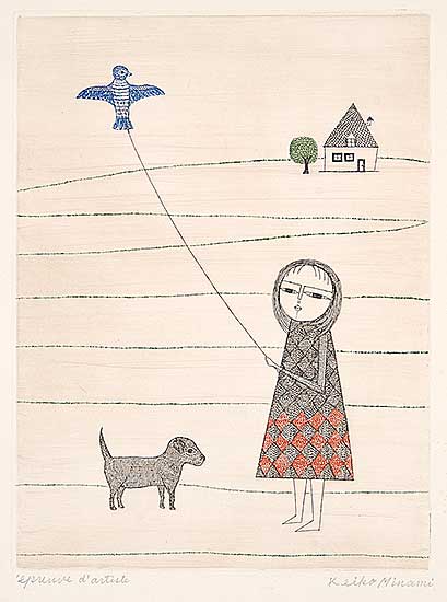 #42 ~ Minami - Untitled - Girl with Kite  #Epreuve d'Artiste