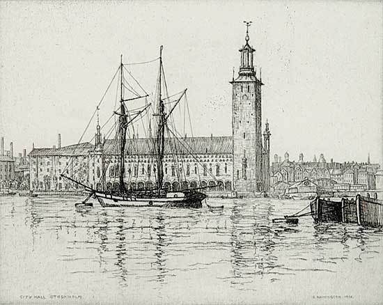 #404 ~ Armington - City Hall, Stockholm  #trial print 3/4