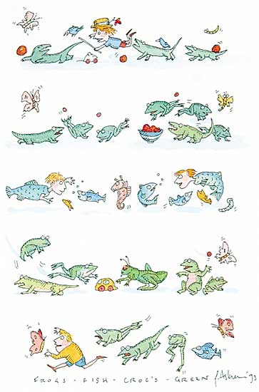 #406 ~ Askren - Frogs - Fish - Crocks - Green
