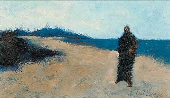 #419 ~ Burns - Untitled - Man on the Beach