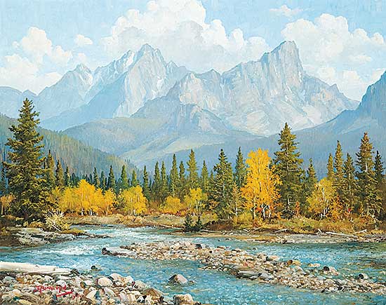 #427 ~ Crockford - Autumn Along the Red Deer River, Alberta