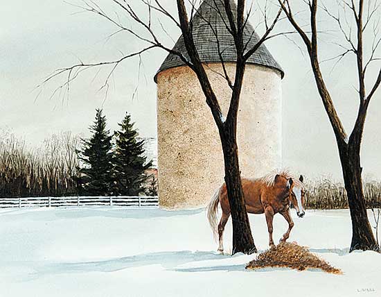 #444 ~ Gibbs - Untitled - Horse in Grainery in Winter