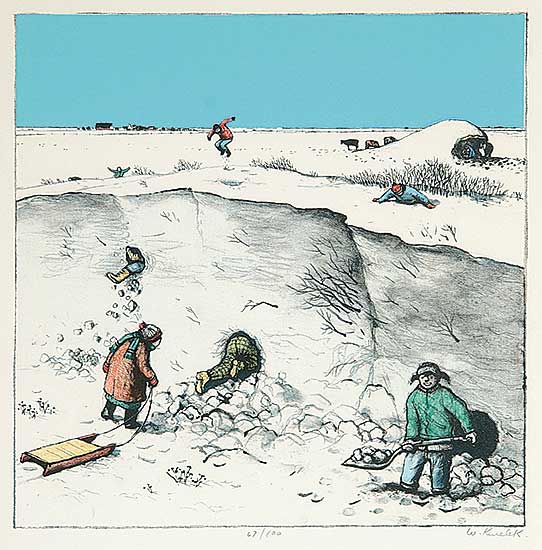 #481 ~ Kurelek - Snow Fun  #67/100