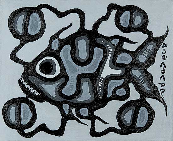 #513 ~ Morrisseau - Untitled - Fish Spirit
