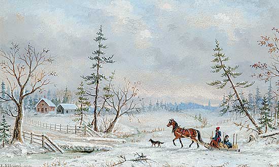 #543 ~ Shrapnel - Untitled - The Family on a Horse Drawn Sleigh