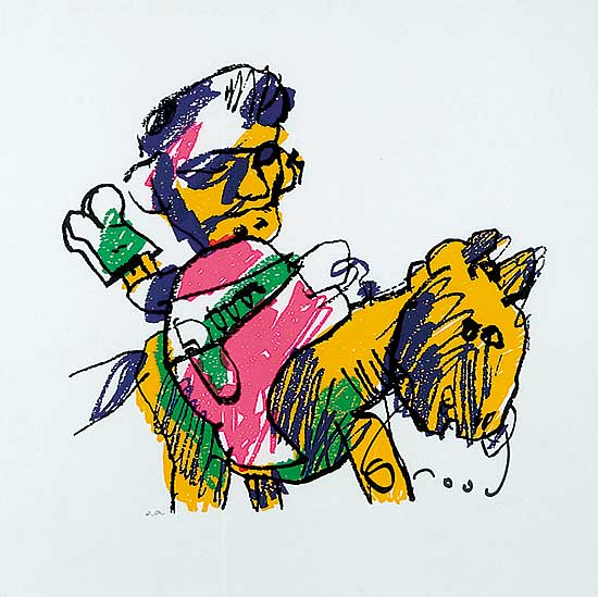 #821 ~ Brood - Untitled - Man on a Horse  #E.A.