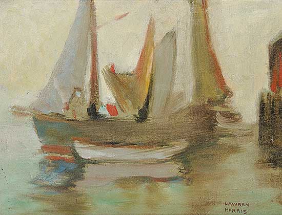 #859 ~ Harris - Untitled - Docked Boats