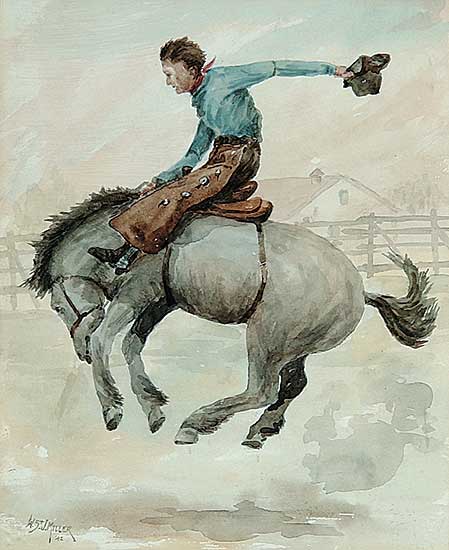 #888 ~ Miller - Untitled - Bronc Rider